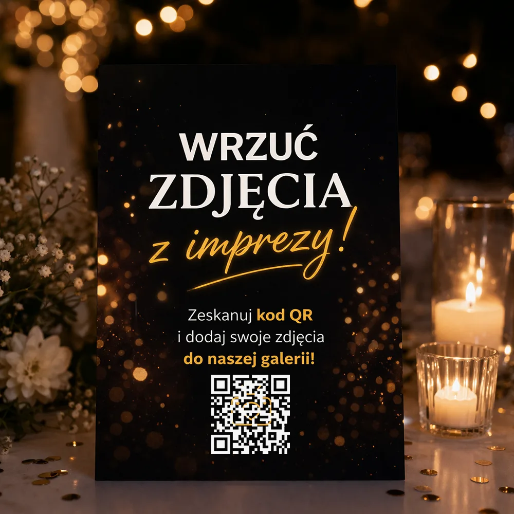 Kod QR w ramce na wydarzeniu